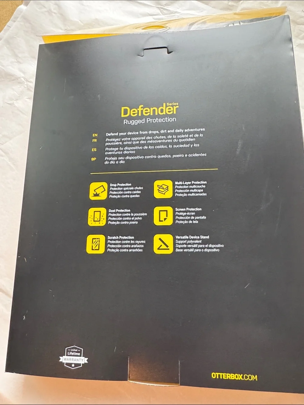 OtterBox Defender Series Rugged iPad Case - Black & Yellow Accents